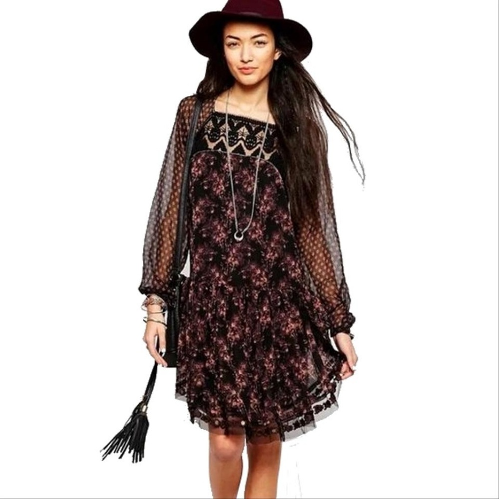Free People Elsie Midnight Garden Dress